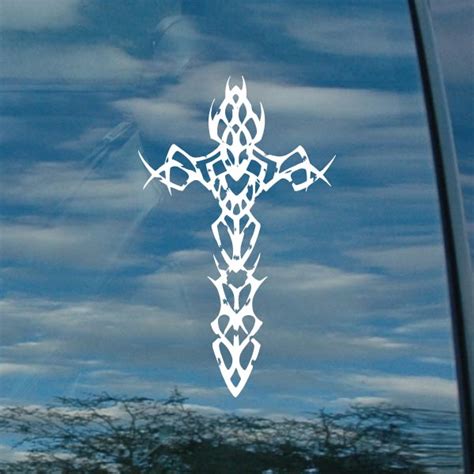 cross vinyl decal